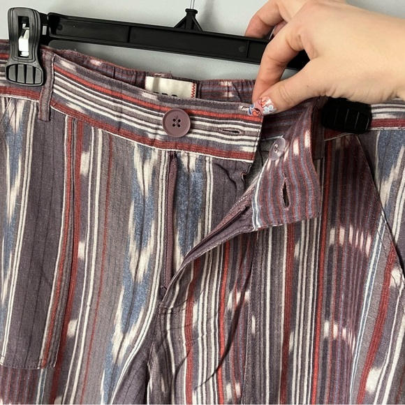 Urban Outfitters BDG Rae Linen Blend Bohemian Printed Cargo Pants Size 8 NWT - Picture 10 of 16